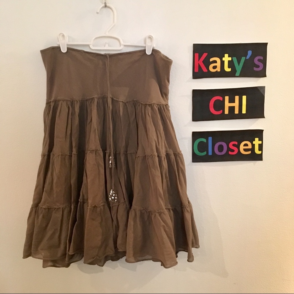 Express Olive Green Long Skirt S